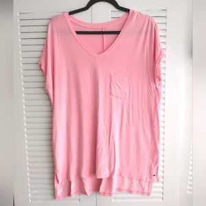American Eagle summer flowy pink top size M